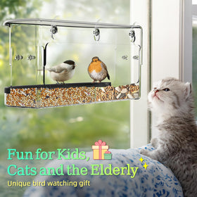 Ermete Style 1 feeder provides a large viewing area.