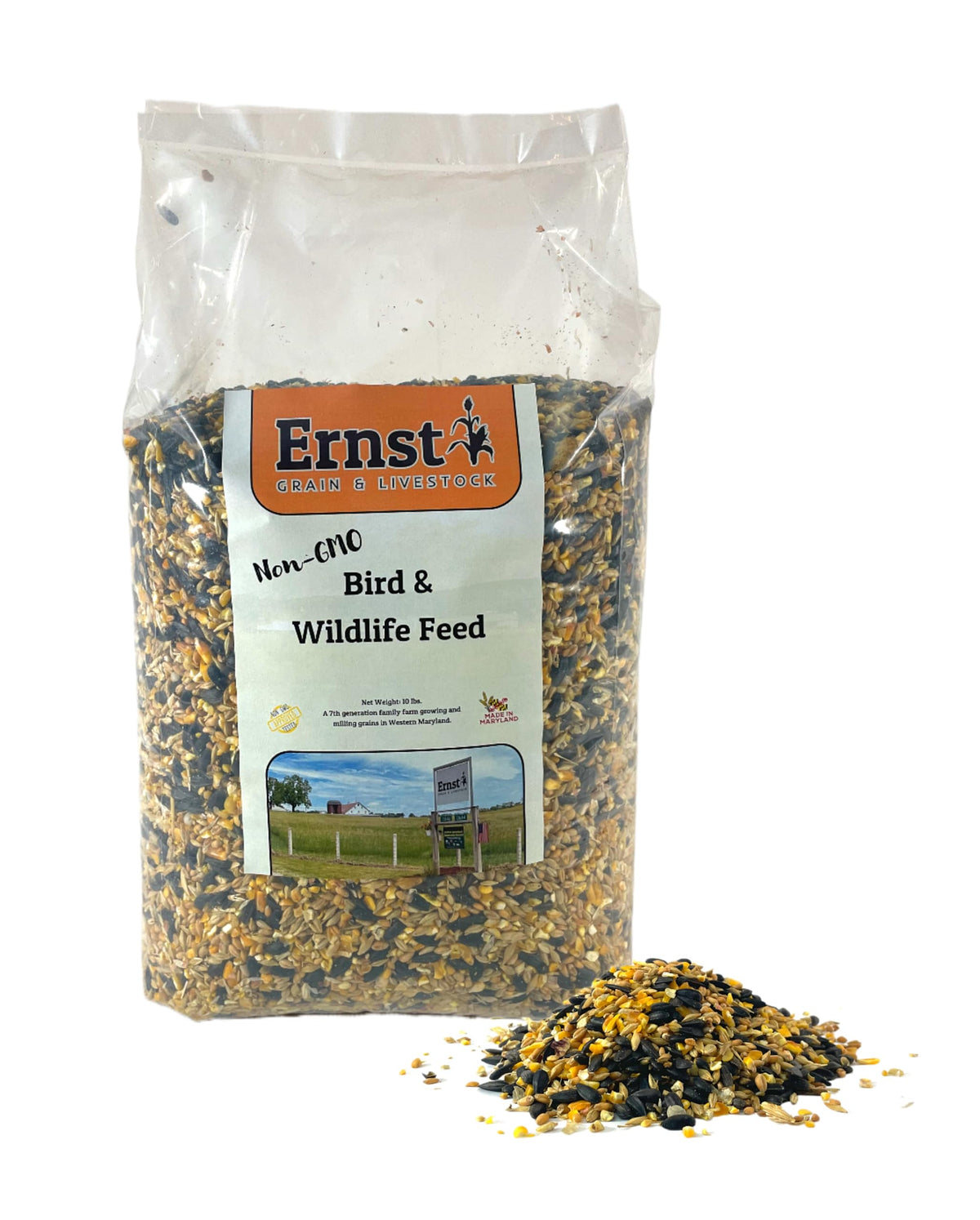 Ernst Grain & Livestock 10 lb wildlife feed bag supports diverse backyard wildlife