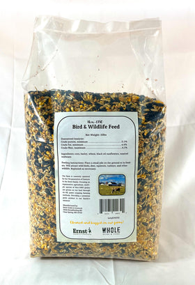Ernst Grain & Livestock wildlife feed on a feeder attracting diverse birds
