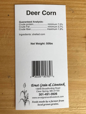 Ernst Whole Corn wildlife snack with deer and squirrels supports natural foraging.