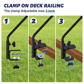 ERYTLLY 360-degree swivel arm lets you adjust position for best viewing.