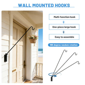 erytllly deck hook securely hangs bird feeders from walls or fences.