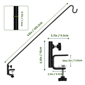 ERYTLLY bird feeder hanger installed with included screws.
