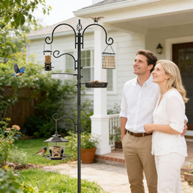 ERYTLLY Bird Feeding Station adjustable hooks enable flexible feeder placement.