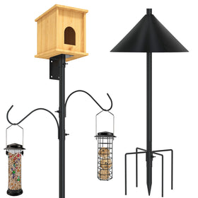 ERYTLLY bird house pole 80-inch with sturdy outdoor feeder support