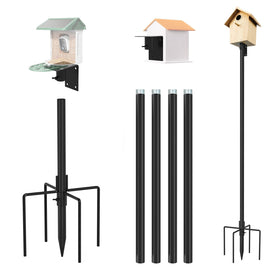 ERYTLLLY bird house pole kit 80inch provides sturdy outdoor feeder support.