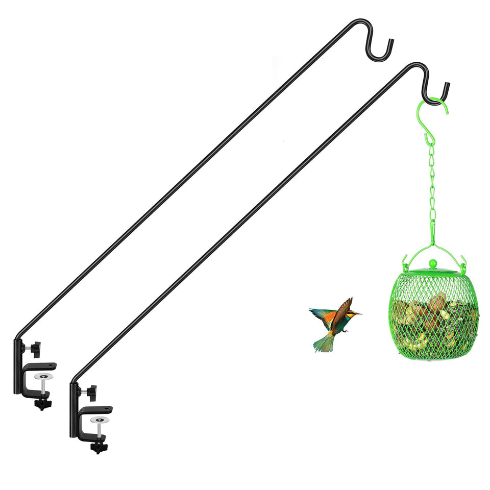 ERYTLLY deck hook with 28-inch extendable arm for easy bird feeder access.
