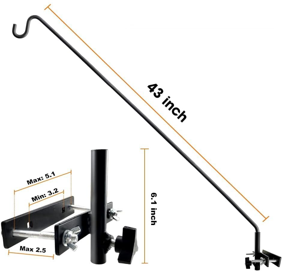 ERYTLLY deck hook fits fences up to 2.5 inches thick for secure mounting