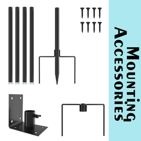 ERYTLLY five-prong base secures the pole for stability.
