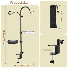 ERYTLLY multi-hook assembly demonstrates adjustable feeder placement on the pole.