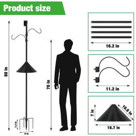 ERYTLLY powder-coated steel pole resists rust for long outdoor use