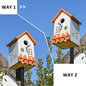 ERYTLLY top platform supports bird houses or feeders for inviting birds.