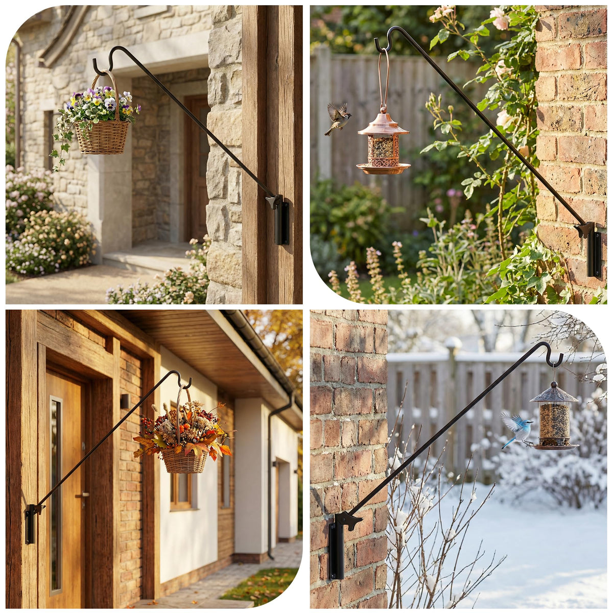 erytllly deck hook accommodates wind chimes for outdoor decor.
