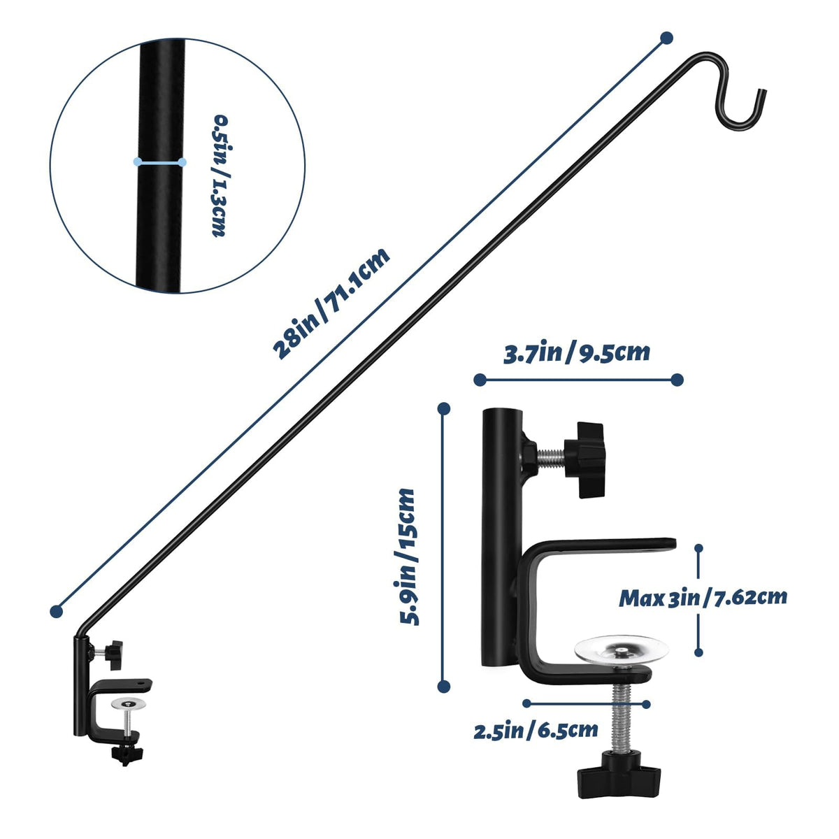 ERYTLLY wind chimes on deck hook add gentle sound.