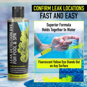 Escentile pool leak dye kit six-inch locking tips for tight spots