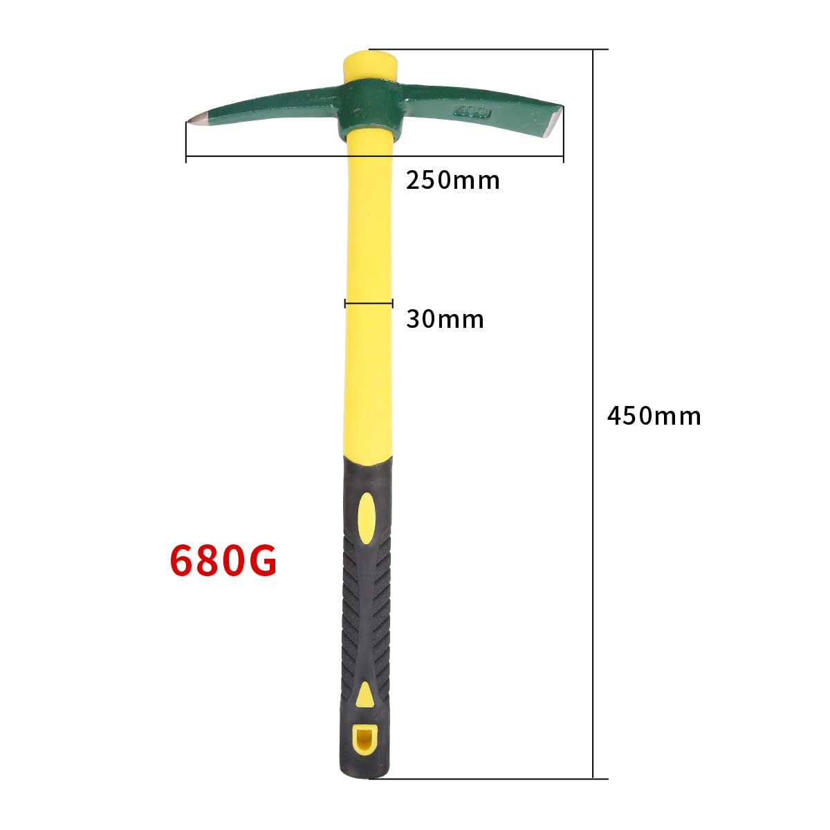 Disassembled ESCULTORA pickaxe shown for easy transport and compact storage.