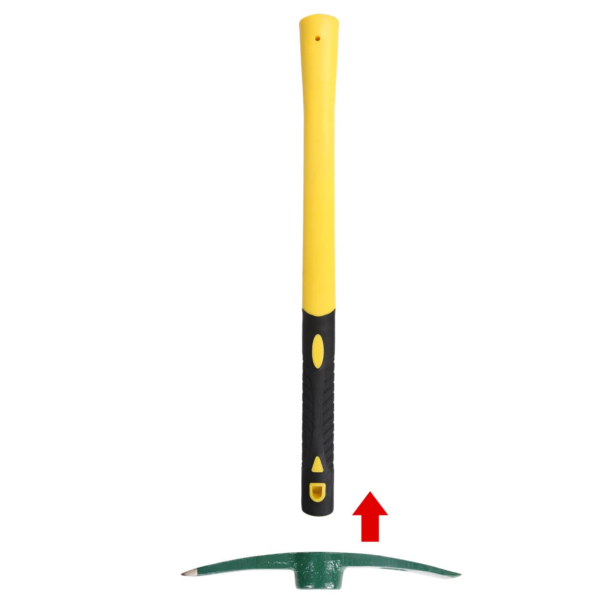 ESCULTORA pickaxe used in a garden scene for digging and weeding tasks.