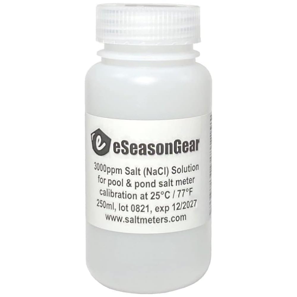 eseasongear 3000ppm salt solution bottle for accurate meter calibration