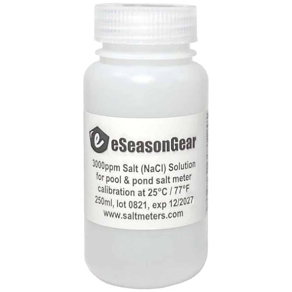 eseasongear 3000ppm salt solution bottle for accurate meter calibration