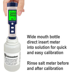 eseasongear wide mouth bottle closeup enabling easy meter immersion