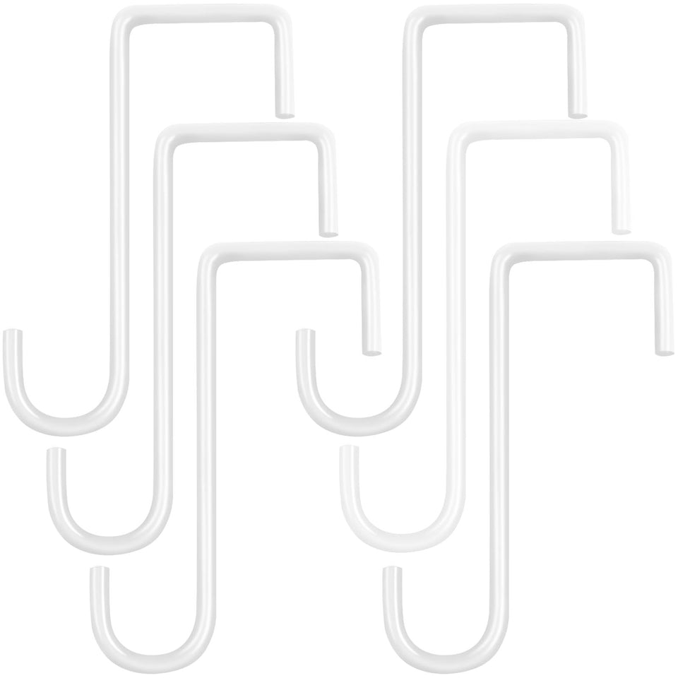 ESFUN 6-inch vinyl fence hooks for easy over-fence storage and organization.
