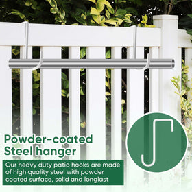 ESFUN fits over vinyl fences, doors, and pergolas for versatile placement.