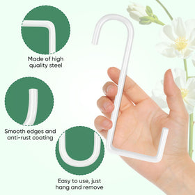 ESFUN hanging plants and bird feeders with these hooks adds tidy garden charm.