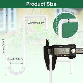 ESFUN white powder-coated steel hangers protect fences while supporting lights and planters.