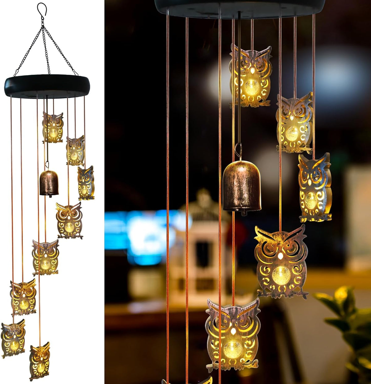 esgarden durable solar wind chimes offer eco-friendly ambience
