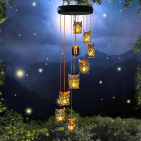 esgarden solar panel charges by day and lights up at dusk for convenience