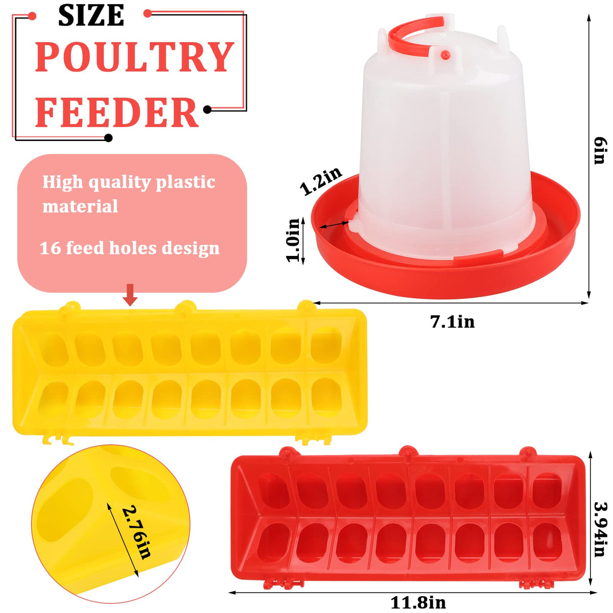 Eshylala 1L chick waterer close-up for clean hydration.