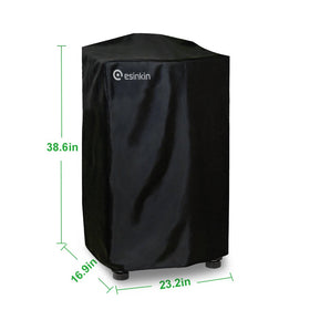 Esinkin smoker cover waterproof closeup demonstrates weatherproof protection.
