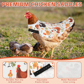 Esmorah chicken saddle adjustable straps ensure a secure, easy-to-fit design.