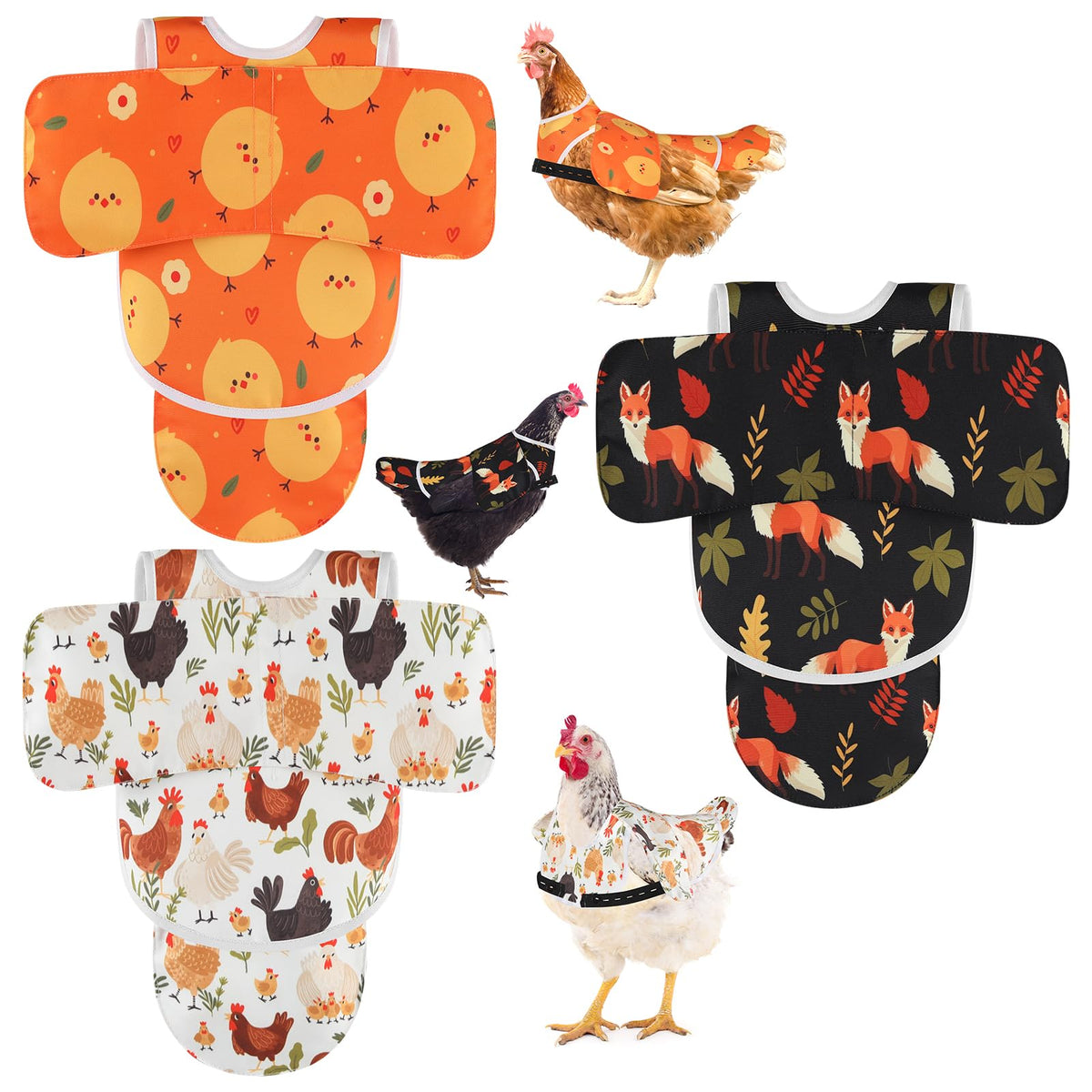 Esmorah chicken saddle back coverage protecting feathers during daily foraging and roosting.