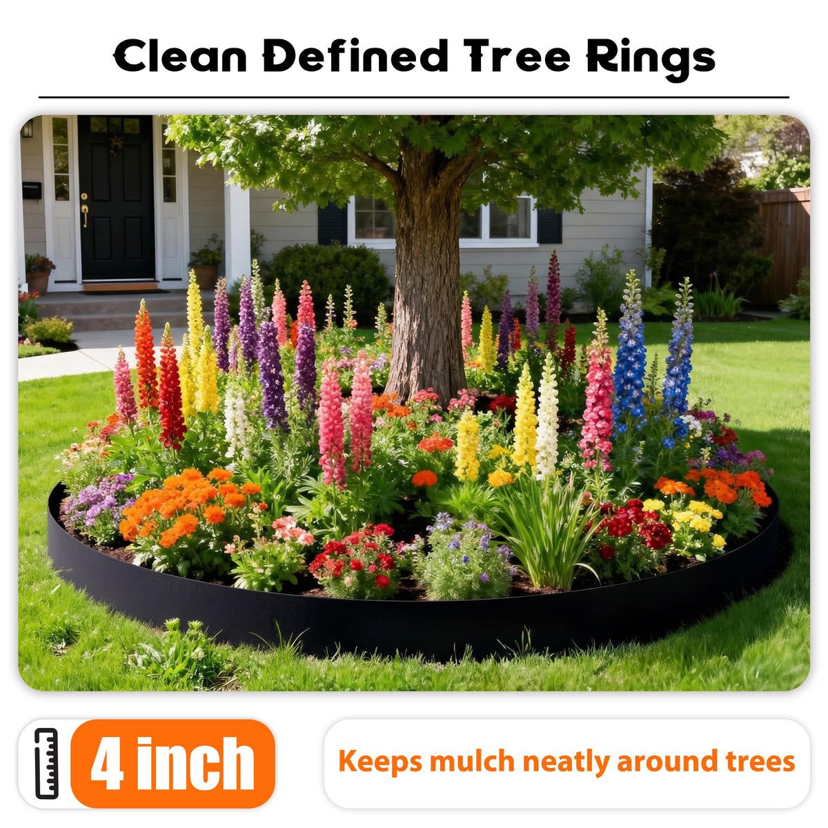 ESOHOT black border adds a sleek finish to garden edges.