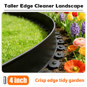 ESOHOT edging along flower beds creates a crisp, defined edge.