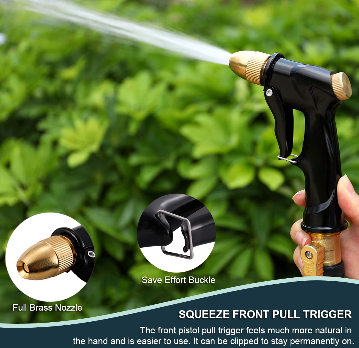 ESOW adjustable flow patterns allow mist, shower, and jet watering.