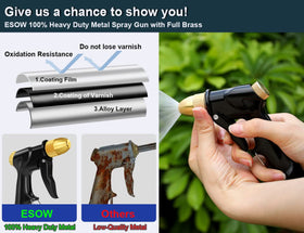 ESOW ergonomic trigger buckle reduces hand strain during watering.