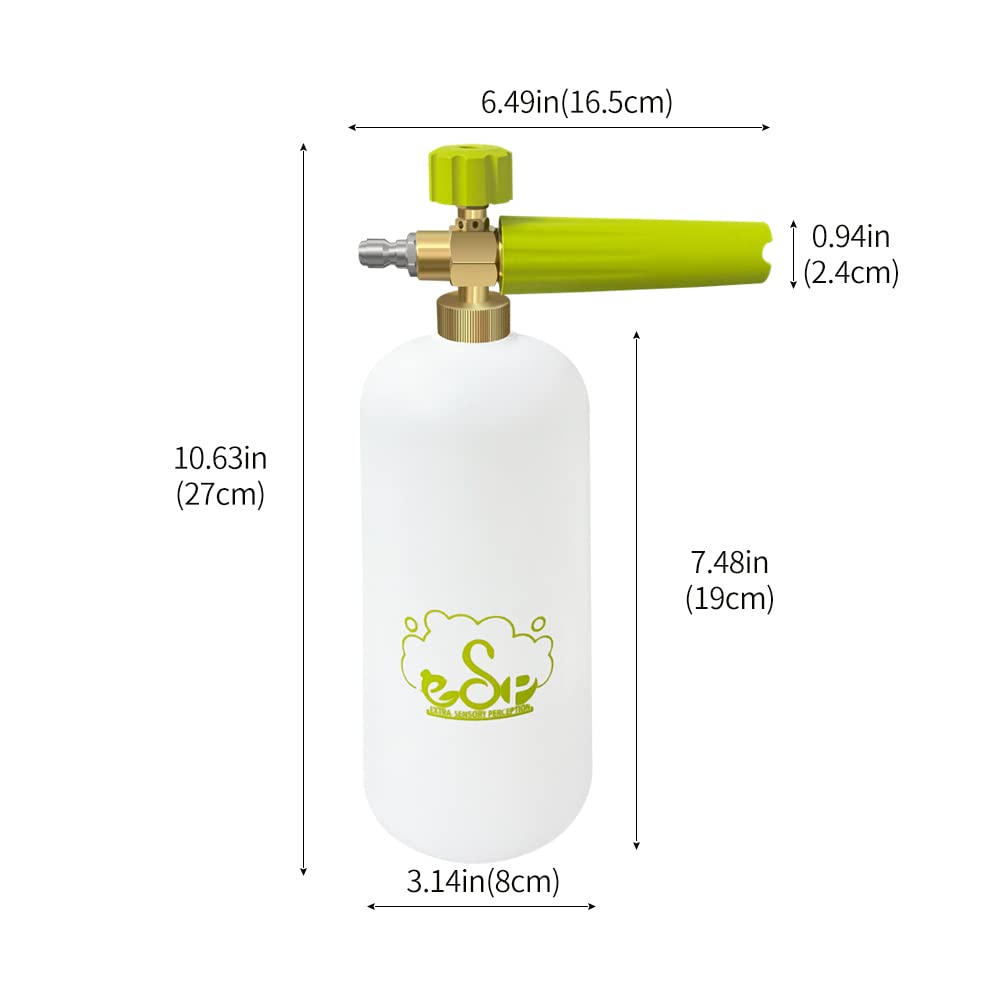 ESP Foam Cannon adjustable nozzle for precise foam control