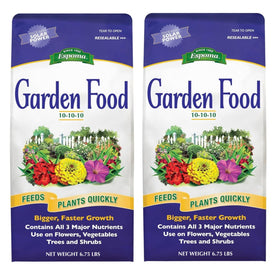 Espoma 10-10-10 Garden Food bag ready for spring feeding of flowers and vegetables.