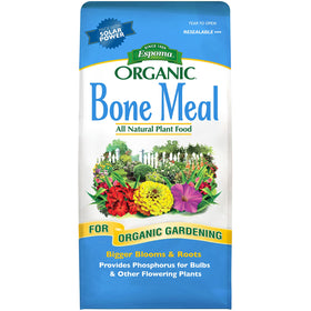 Espoma bone meal bag ready for organic planting, supports long-lasting soil nutrients