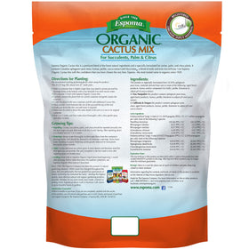 Espoma cactus potting soil mix ingredients highlight organic blend for roots