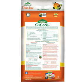 Espoma Citrus-Tone ingredients closeup highlighting natural, nutrient-rich blend.