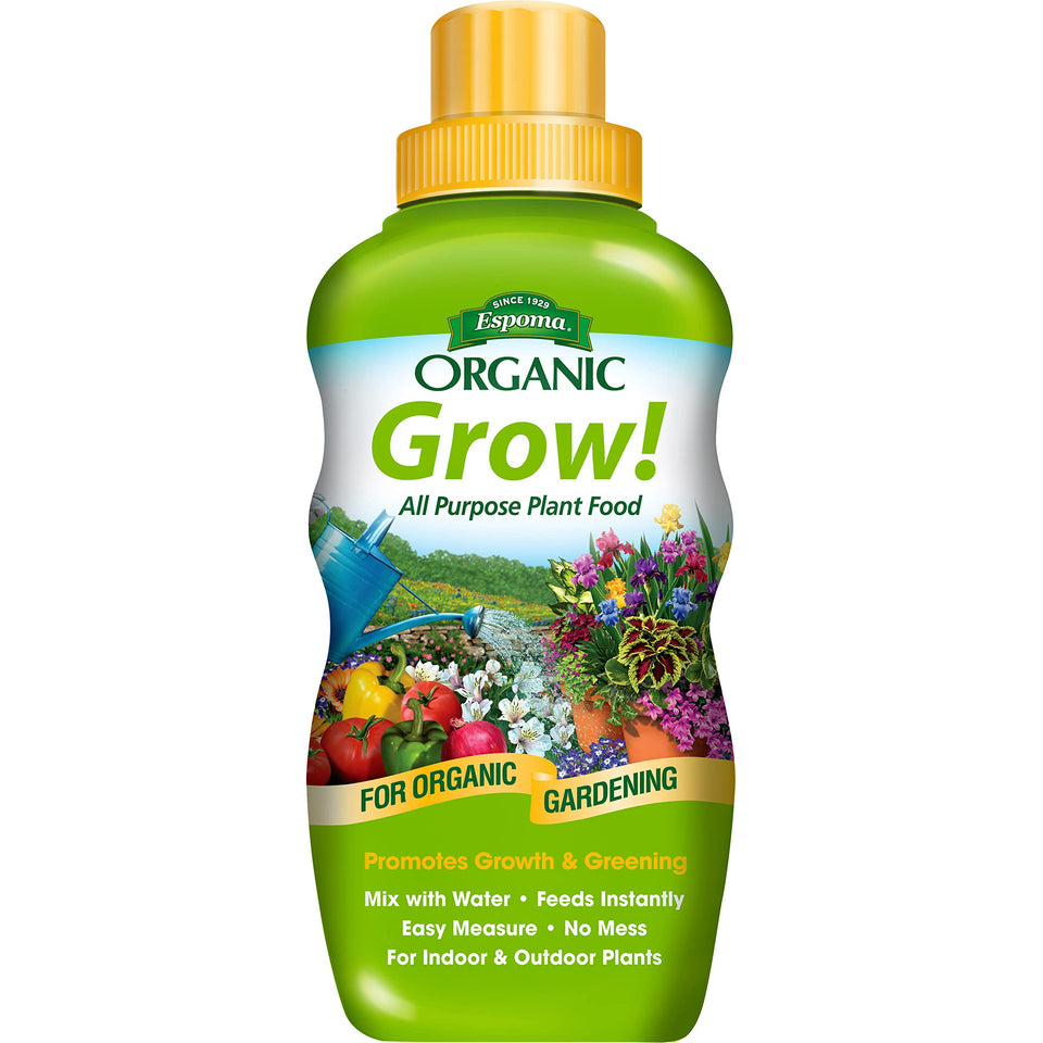 Espoma Grow! bottle front view for all-purpose plant nutrition
