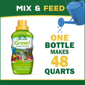 Espoma Grow! bottle with Made in USA label emphasizing domestic production