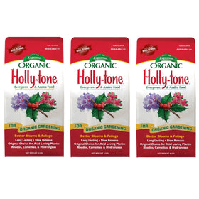 Espoma Holly-Tone 4lb bag ready-to-use organic fertilizer for acid-loving plants.