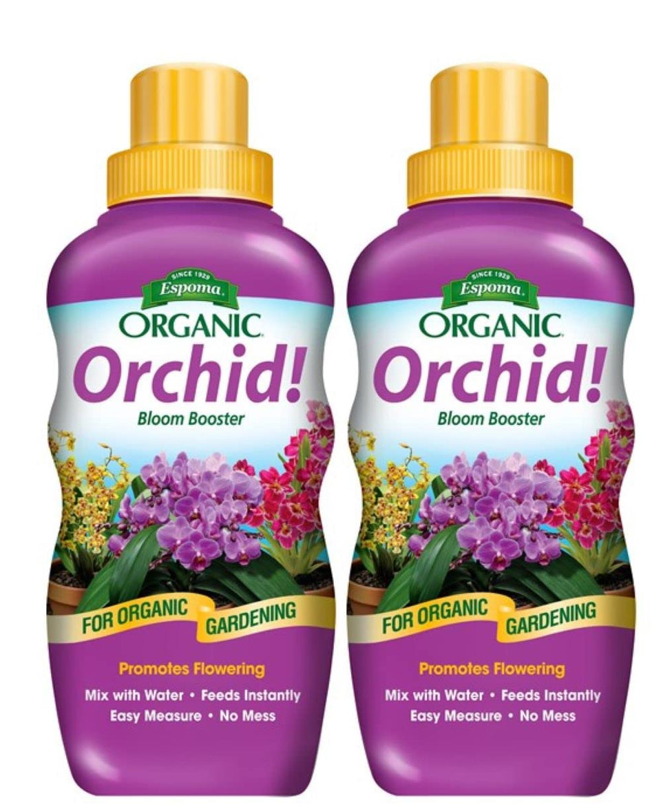 Espoma Organic Orchid bottle front view highlighting the organic bloom booster.