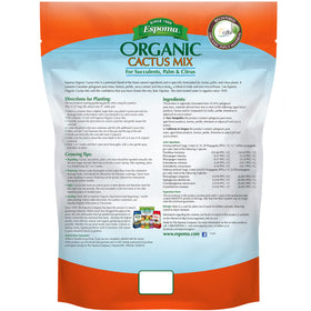 Espoma organic potting soil for succulents highlighting rich organic mix and drainage.