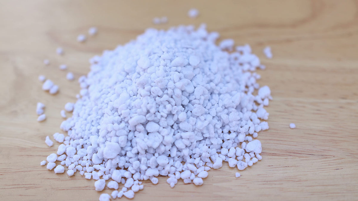 Espoma Perlite in potting mix enhances air spaces for roots.