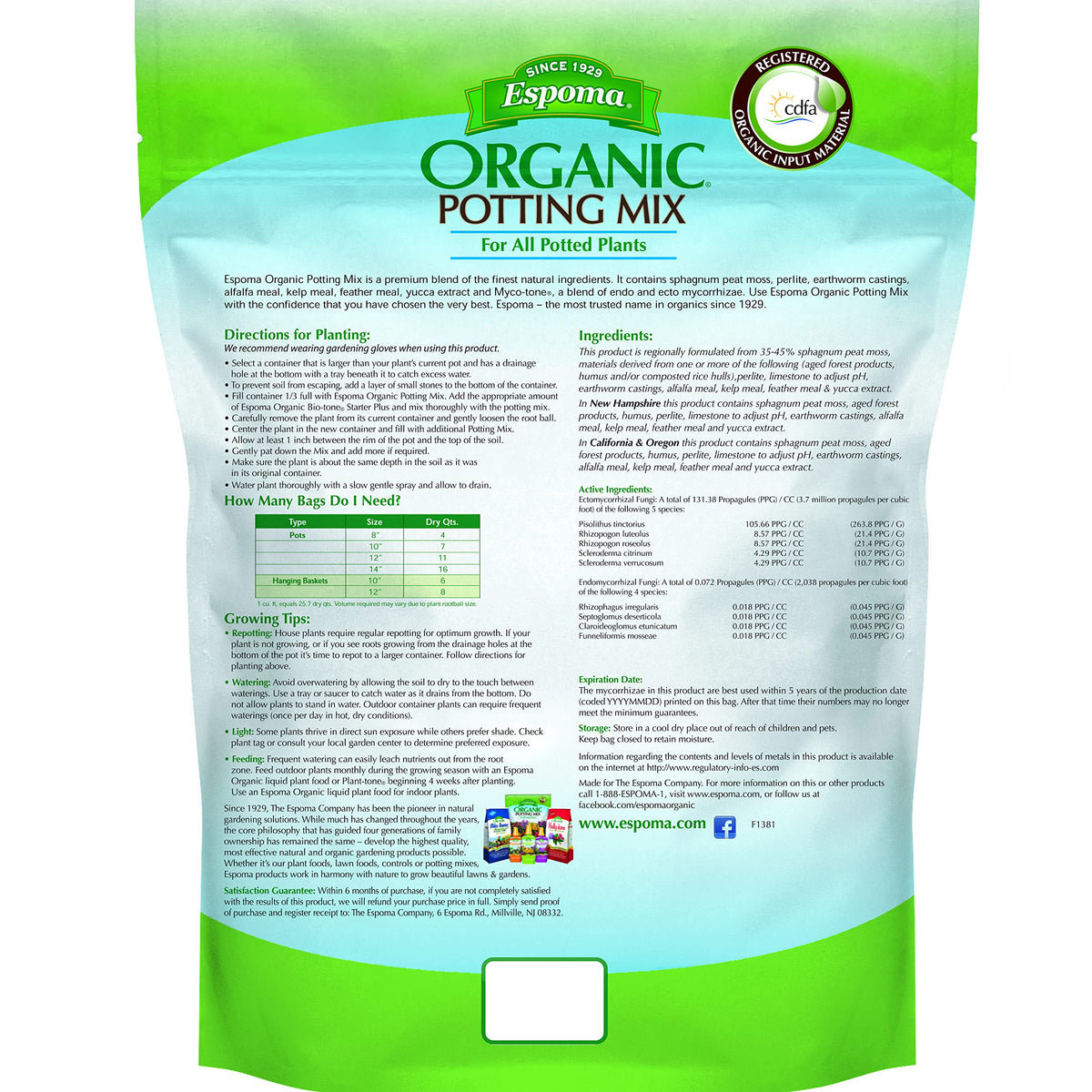 Espoma potting soil closeup in hand highlights texture ideal for herbs and vegetables
